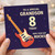 8th Birthday Card for Grandson, Rock Guitar Design