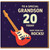 20th Birthday Card for Grandson, Special Grandson Rock Guitar Birthday Card