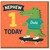 Nephew 1st Birthday Card, 1 Today Crocodile Skateboard Birthday Card