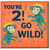 2nd Birthday Card, You're 2! Go Wild Monkey Card