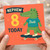 Nephew 8th Birthday Card, 8 Today Crocodile Skateboard Card