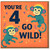 4th Birthday Card, You're 4 Go Wild Monkey Design