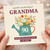 Grandma 90th Birthday Card, Happy Birthday Grandma, 90 Today Floral Watering Can Design