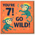 7th Birthday Card for Boy or Girl, You're 7 Go Wild Monkey Greeting Card