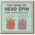 Valentine's Day Card - You Make My Head Spin - Cute Pun with Smiling Thread Spools - Fun Sewing Themed Love Card for Partner, Boyfriend, Girlfriend, Husband or Wife