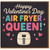 Air Fryer Queen Valentine's Day Card - Funny Cute Card for Her, Foodie Girlfriend or Wife, Colourful Hearts & Air Fryer Design