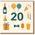 20th Birthday Card, Fun Party Celebration Design