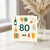 80th Birthday Card, Colourful Party Celebration Design