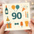 90th Birthday Card, Celebration Party Design