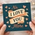 No, I Love You More Card - Cute Romantic Hearts Design, Anniversary or Valentine’s Day Greeting Card for Partner, Husband, Wife, Boyfriend or Girlfriend