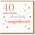 40th Birthday Card, Absolutely Magnificent 40 Years Card