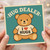 Hug Dealer Teddy Bear Greeting Card - I Love Hugs - Cute Funny Love/Anniversary Card for Partner or Friend