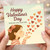 Happy Valentine's Day Card - Sending Love Your Way, Cute Girl Blowing Hearts Illustration, Romantic Love/Anniversary Greeting Card