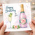 20th Birthday Card, Happy Birthday to You Champagne Bottle and Glass Design