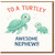 Nephew Card, Turtley Awesome Nephew Greeting Card, Cute Turtle Pun Card