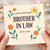 Brother In Law Birthday Card, Happy Birthday With Love Floral Greeting Card