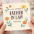 Father In Law Birthday Card, Happy Birthday With Love Floral Greeting Card