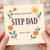Step Dad Birthday Card, Happy Birthday Step Dad Card, With Love Floral Greeting Card