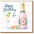 30th Birthday Card, Happy Birthday to You Champagne Bottle and Cocktail Design