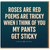Roses Are Red Poems Are Tricky When I Think of You My Pants Get Sticky - Rude Funny Valentine’s Day Card, Adult Humour Love/Anniversary Card for Boyfriend, Girlfriend or Partner
