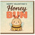 Cute Bee Pun Valentine’s Day Card - 'Happy Valentine's Honey Bun' - Adorable Bumblebee Love Card for Partner, Boyfriend, Girlfriend, Wife or Husband