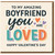 To My Amazing Boyfriend You Are Loved Valentine’s Day Card - Heartfelt Romantic Card for Him, Colourful Typography Design