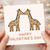 Cute Giraffe Couple Valentine's Day Card - Adorable Animal Love Card for Partner, Husband, Wife, Boyfriend or Girlfriend