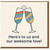 Here’s To Us And Our Awesome Love Anniversary Card - Romantic Champagne Glasses, Couples Celebration Card for Partner, Boyfriend, Girlfriend, Husband or Wife