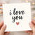 I Love You Card with Heart - Romantic Minimalist Greeting Card for Anniversary, Valentine’s Day or Just Because