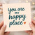 You Are My Happy Place Card - Romantic Anniversary & Valentine's Day Card for Partner - Cute Heart Design - Love Blank Inside