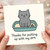 Funny Rude Cat Thank You Card - 'Thanks for Putting Up With My Sh*t' - Humour Cat Litter Tray Design - For Friend, Partner or Colleague - Blank Inside