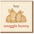 Hey Snuggle Bunny Cute Rabbit Love Greeting Card - Romantic Anniversary or Valentine’s Day Card for Partner