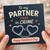 Funny Partner in Crime Valentine's Day Card - Heart Handcuffs Design - Romantic Card for Partner, Boyfriend, Girlfriend, Husband or Wife