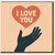 I Love You Heart Card - Romantic Love & Anniversary Greeting Card for Partner, Husband, Wife, Boyfriend or Girlfriend - Minimal Hand and Heart Design