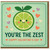 You're The Zest Valentine's Day Card - Cute Lime Pun Love Card for Partner, Boyfriend, Girlfriend, Husband or Wife