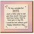 To My Wonderful Wife Valentine’s Day Card - Romantic Love Note Message, Heart Design - For Wife - Thoughtful, Sentimental Greeting with Envelope