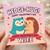 Cute Hedge-Hug Valentine's Day Card for Wife - Punny Hedgehog and Owl Hug Design, Funny Animal Love Card with Hearts, Ideal Romantic for Her