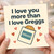 I Love You More Than I Love Greggs Card - Funny & Anniversary Card for Partner, Boyfriend or Girlfriend - British Bakery Lover Pun - Cute Valentine's Day