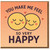 You Make Me Feel So Very Happy Card - Cute Love Anniversary Card with Happy Faces - Romantic for Partner, Boyfriend, Girlfriend, Husband or Wife, Valentine’s Day