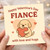 Valentine's Day Card for Fiancé - Cute Puppy Holding Heart, With Love and Hugs Message