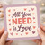 All You Need Is Love Hearts Greeting Card - Romantic Anniversary or Valentine's Day Card, Blank Inside, for Partner, Husband, Wife, Boyfriend or Girlfriend