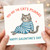 Galentine's Day Card - You Are the Cat's Pyjamas - Funny Cat in Stripy Pyjamas - Punny Friendship Card for Best Friend