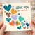 Love You So Much Card - Colourful Hearts Romantic Card for Partner, Boyfriend, Girlfriend, Husband or Wife - Anniversary or Valentine’s Day - Cute Love Greeting - Blank Inside