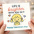 Valentine’s Day Card - Life Is Brighter With You In It - Cute Romantic Cartoon Hearts - Sweet Love & Anniversary Greeting Card