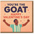 You're The GOAT Valentine's Day Card - Funny Football Pun for Partner or Football Fan, Hearts Design, A5 Greeting Card with Envelope