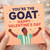 You're The GOAT Valentine's Day Card - Funny Football Pun for Partner or Football Fan, Hearts Design, A5 Greeting Card with Envelope