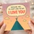 Excuse Me, I’d Just Like to Say I Love You Card - Romantic Love/Anniversary Greeting - Mountain Shout Illustration - For Partner, Boyfriend, Girlfriend, Husband or Wife
