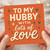 To My Hubby With Lots of Love Card - Romantic Husband Greeting Card for Him - Anniversary or Valentine’s Day - Cute Hearts Design