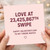Funny Valentine's Day Card for Tinder Match - Love at 23,425,867th Swipe - Romantic Humorous Dating App Card for Boyfriend, Girlfriend or Partner