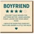Funny Boyfriend Card - Five Star Review Design, Couldn't Have Wished for Anything Better, Hugs, Farts and Snores - Love Anniversary or Birthday Card for Him